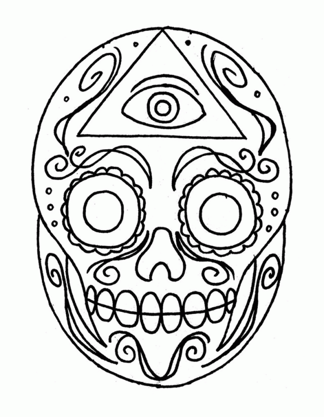 sugar skull coloring pages printable jpg