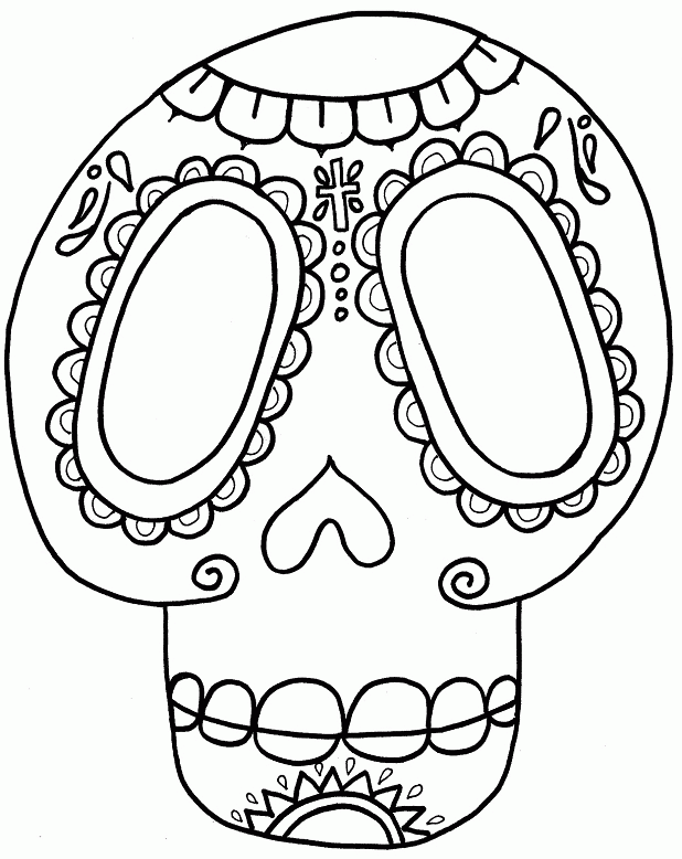 sugar skull coloring pages printable jpg