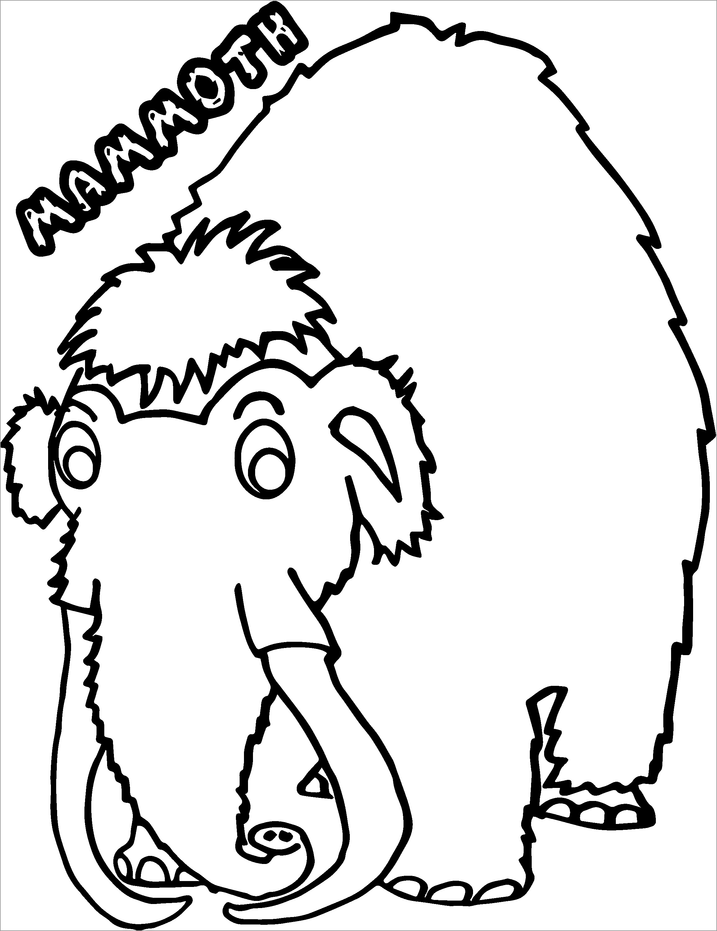 woolly mammoth coloring pages printable jpg