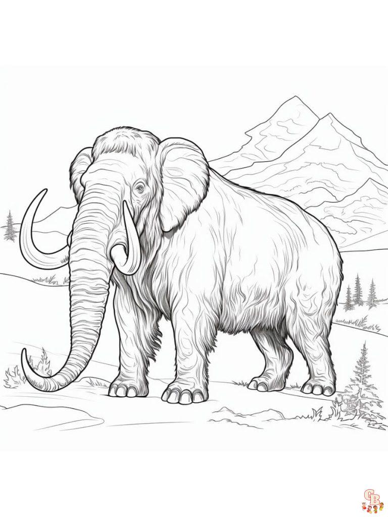 woolly mammoth coloring pages printable jpg