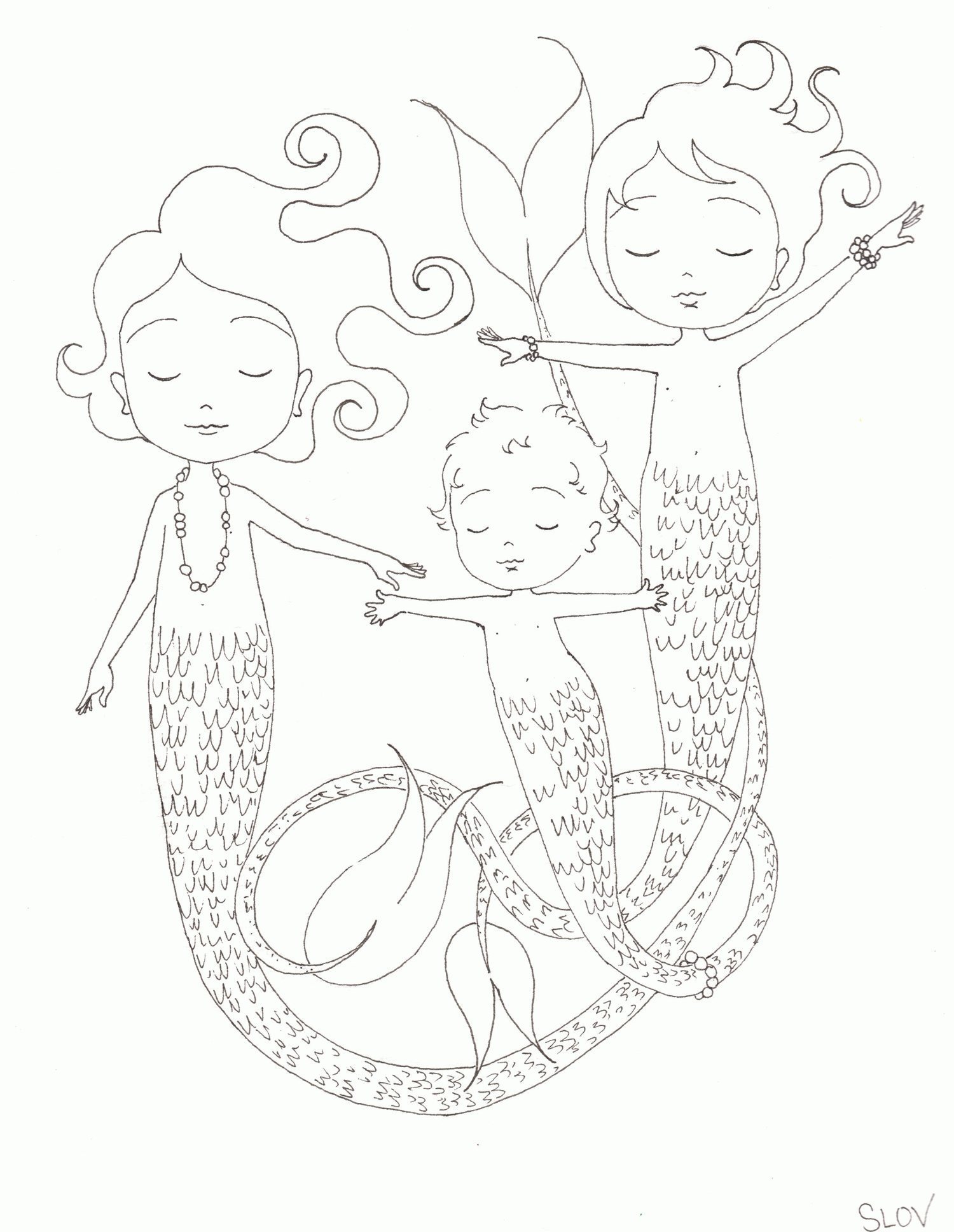 cute little mermaid coloring pages printable jpg