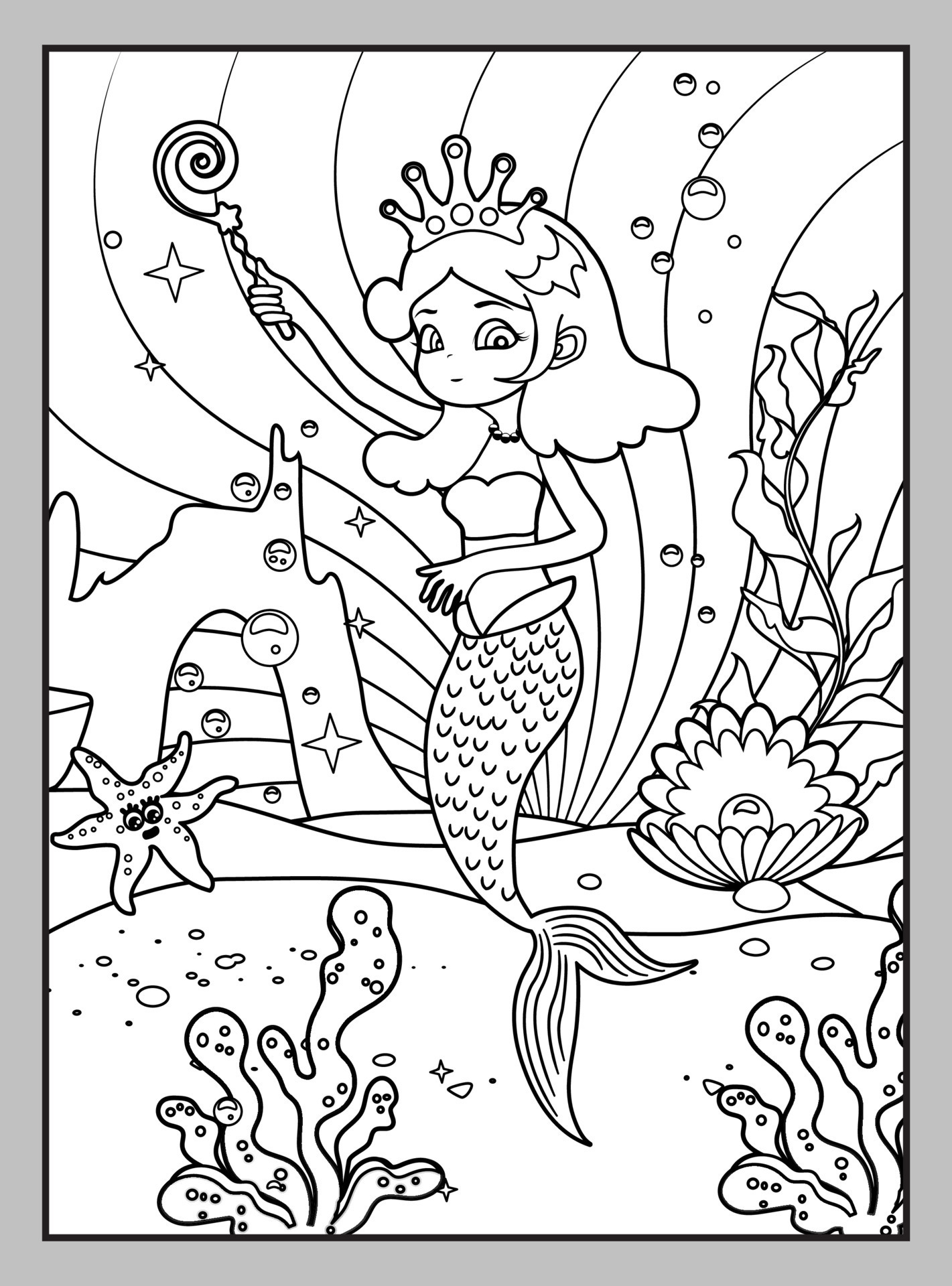 cute little mermaid coloring pages printable jpg