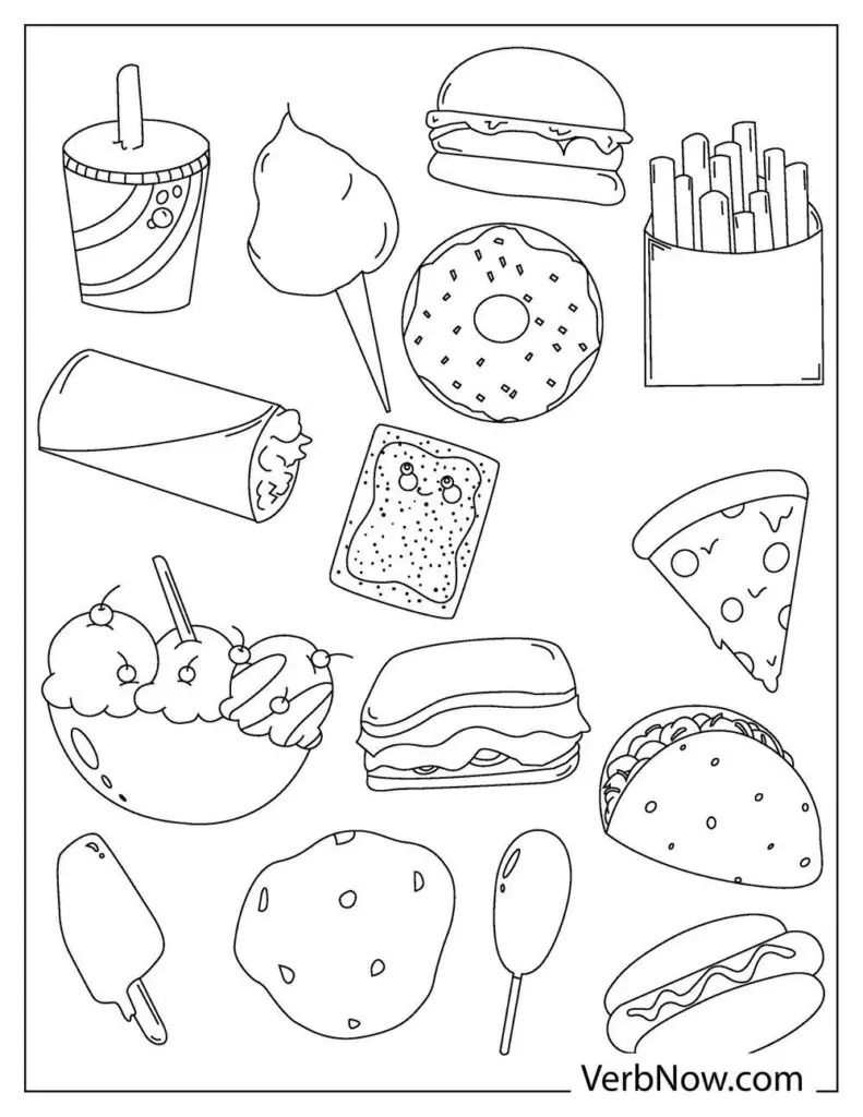 delicious food coloring pages printable jpg