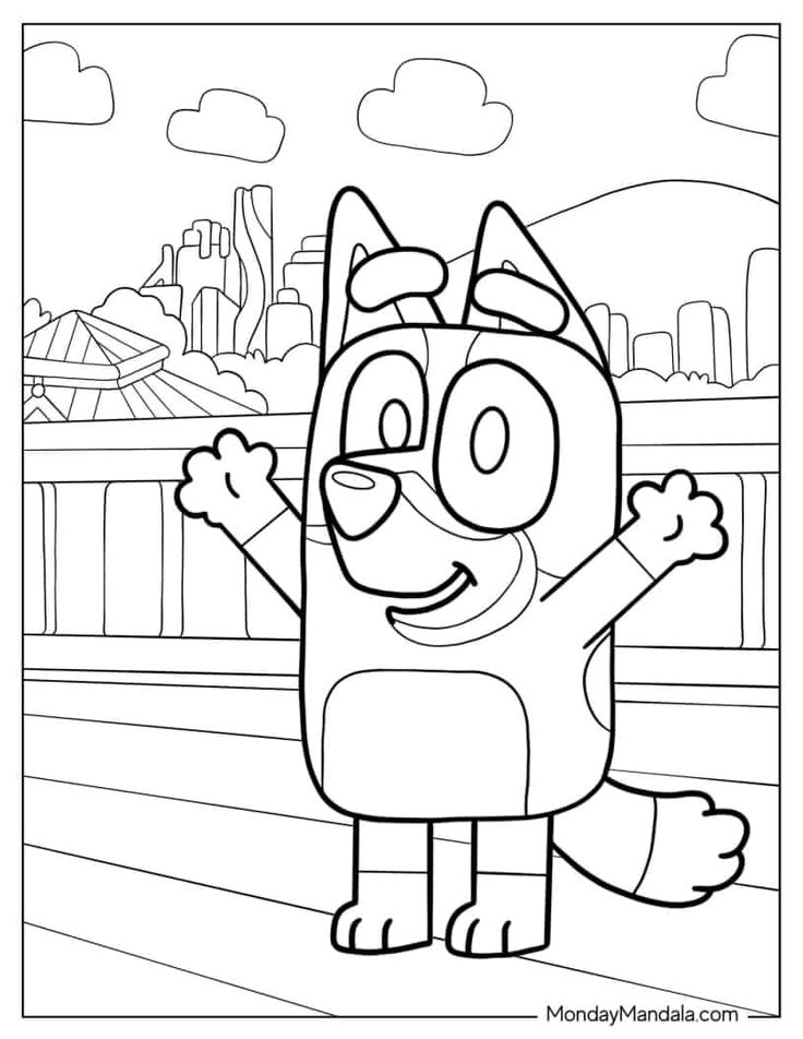 adorable bluey coloring pages printable jpg