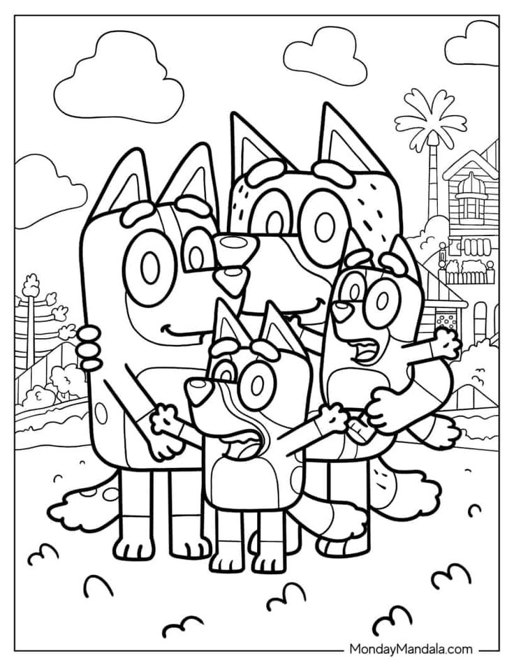 adorable bluey coloring pages printable jpg