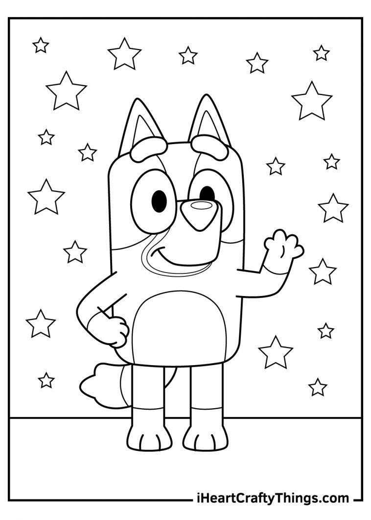 adorable bluey coloring pages printable jpg