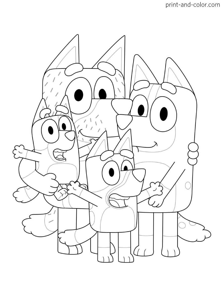 adorable bluey coloring pages printable jpg