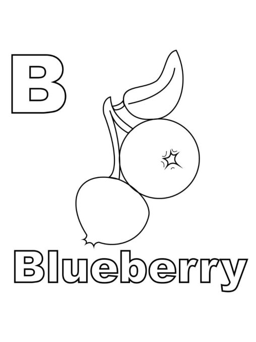 sweet blueberry coloring pages printable jpg