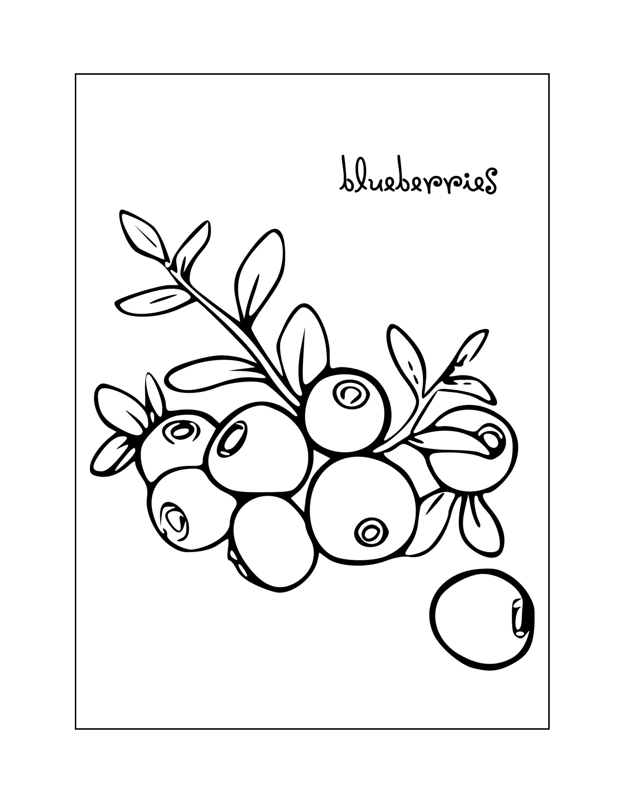 sweet blueberry coloring pages printable jpg