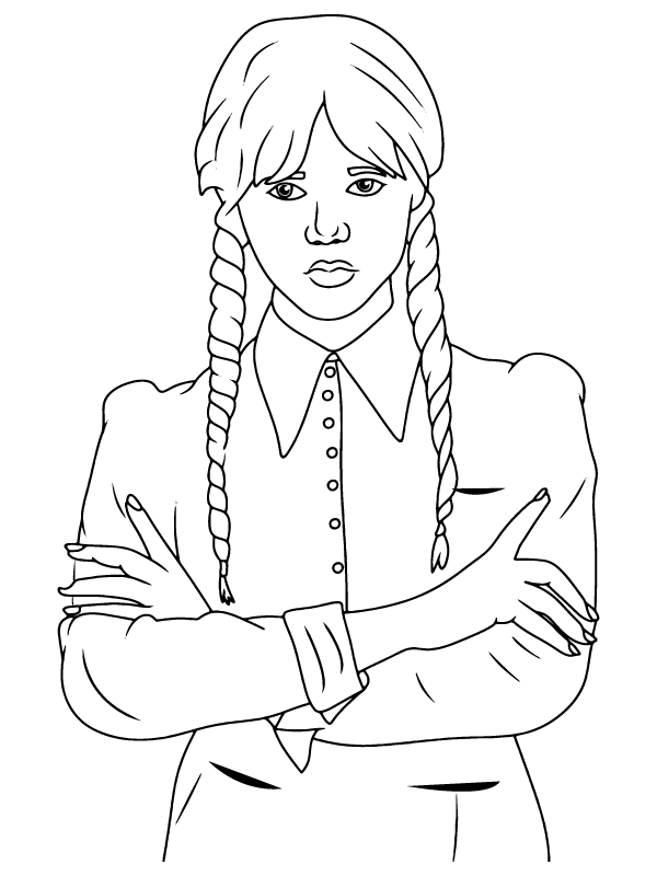 wednesday coloring pages printable jpg