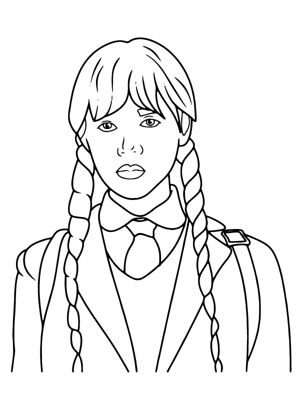 wednesday coloring pages printable jpg