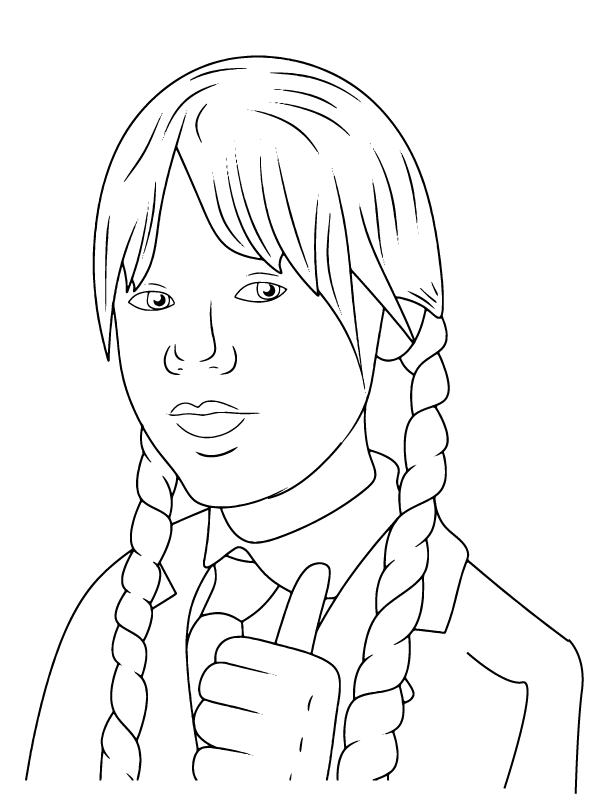 wednesday coloring pages printable jpg