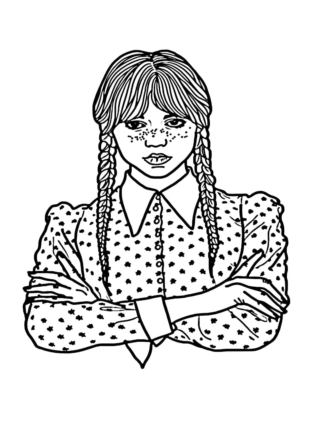 wednesday coloring pages printable jpg