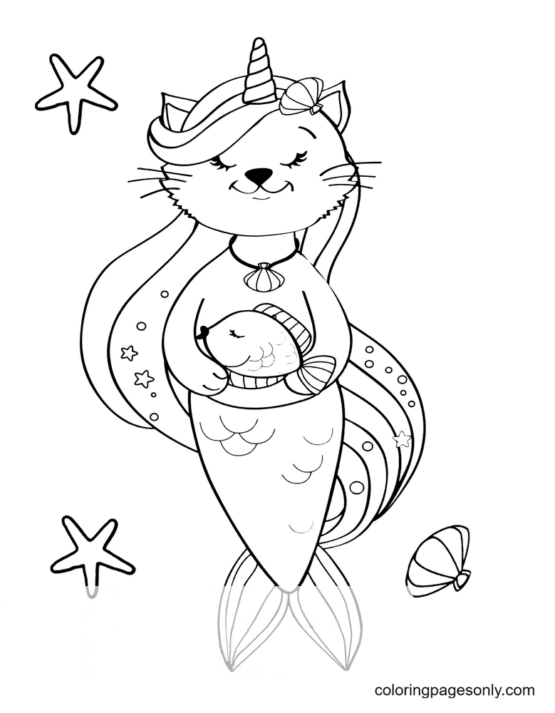 fun unicorn mermaid coloring pages for kids printable jpg