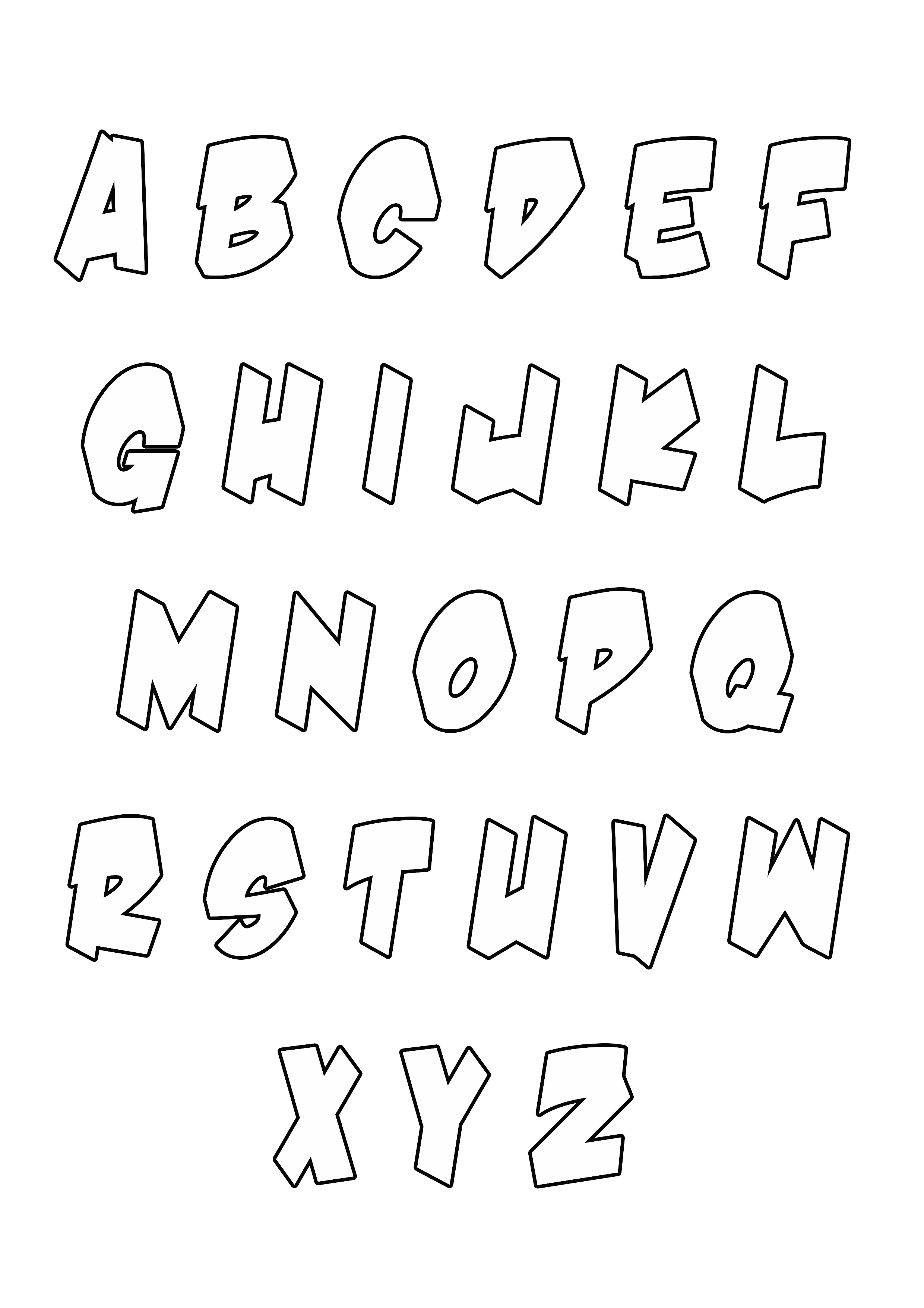 halloween alphabet coloring pages printable jpg