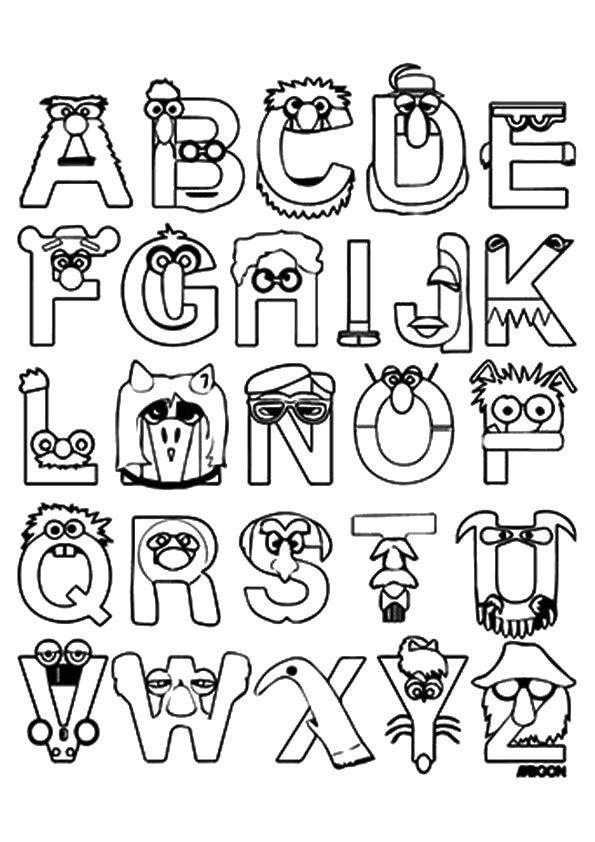 halloween alphabet coloring pages printable jpg