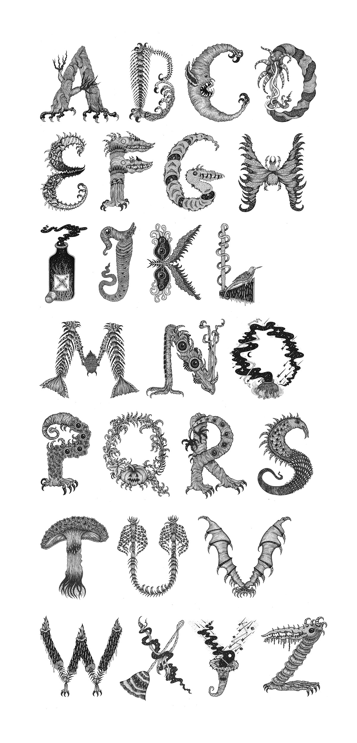 halloween alphabet coloring pages printable jpg