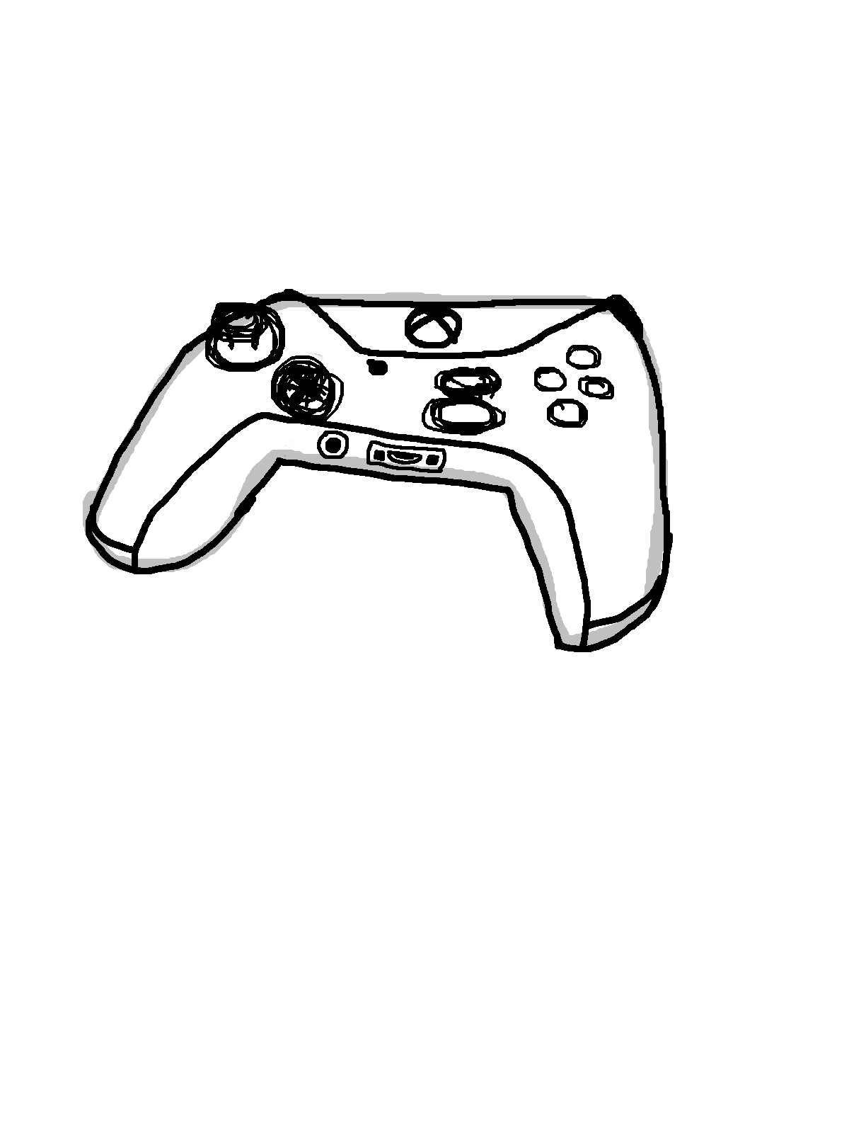 high tech xbox controller coloring page printable jpg