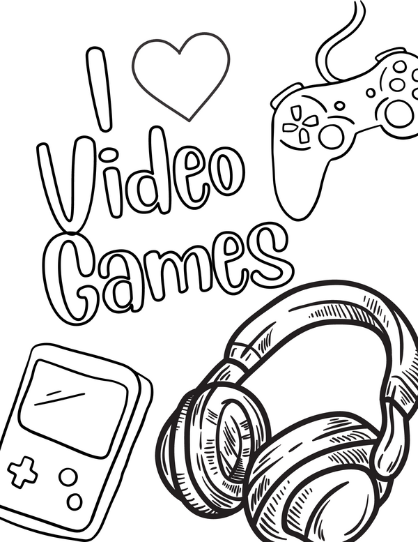 high tech xbox controller coloring page printable jpg