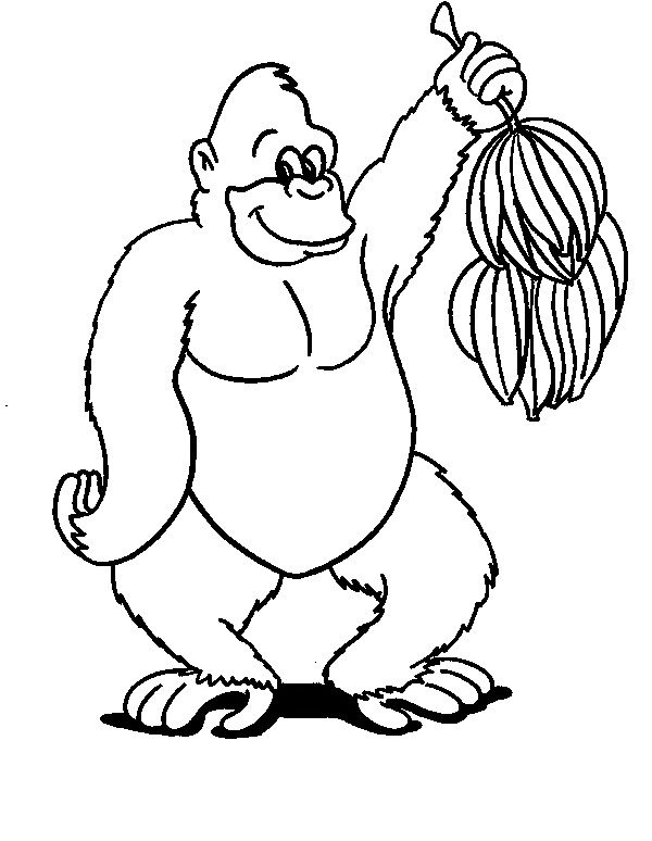 playful chimpanzee coloring pages printable jpg