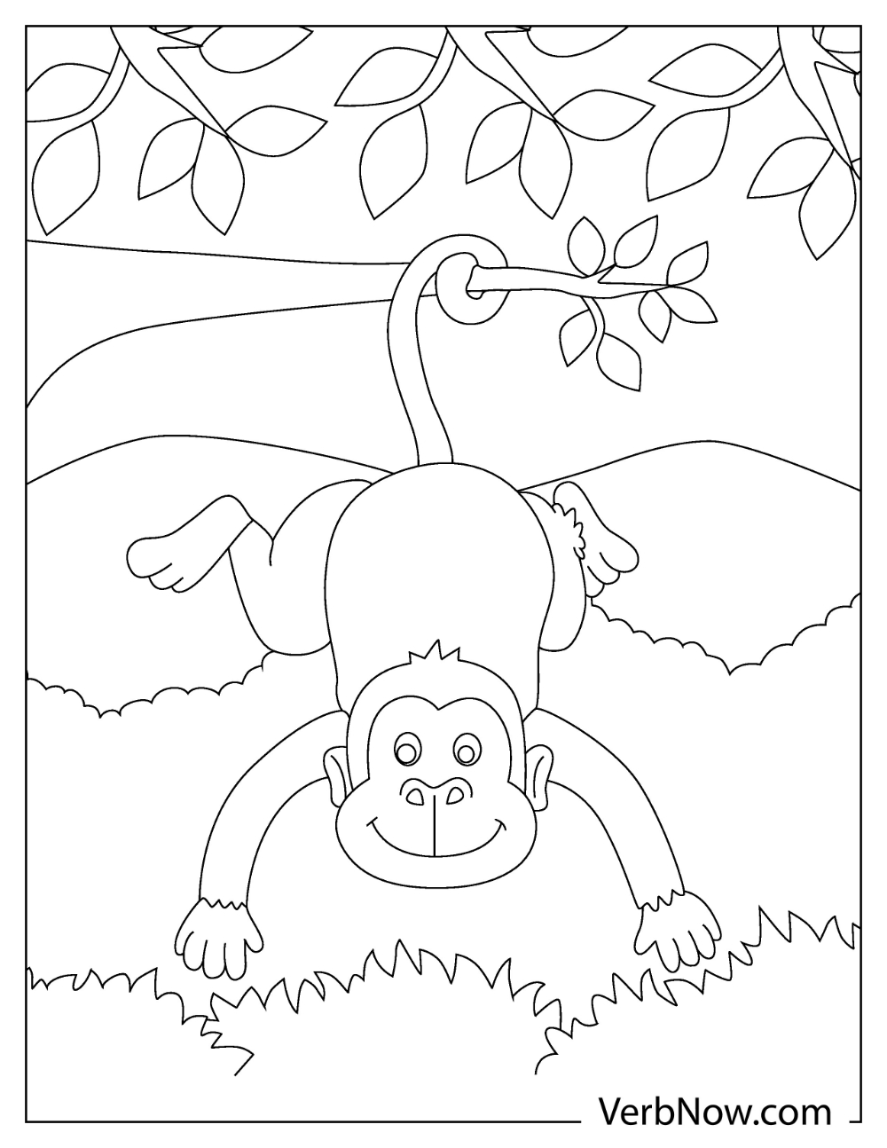 playful chimpanzee coloring pages printable jpg