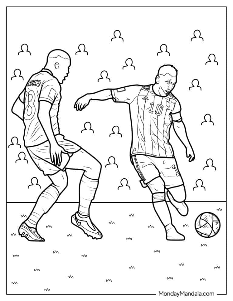 38 Lionel Messi Coloring Pages Printable 8