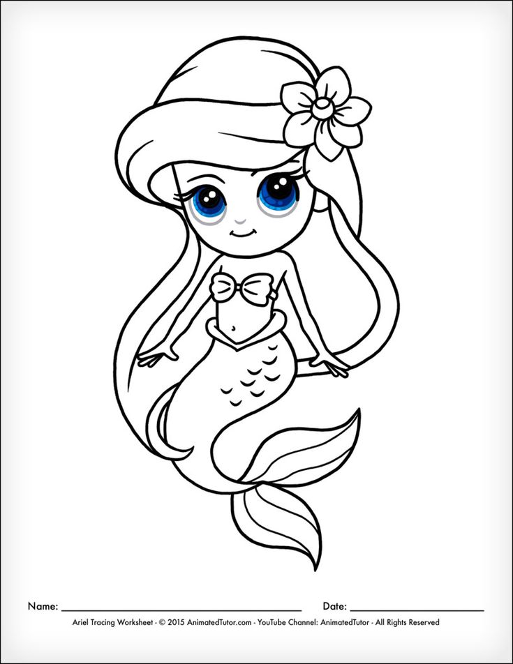 creative mermaid free coloring pages for kids printable jpg