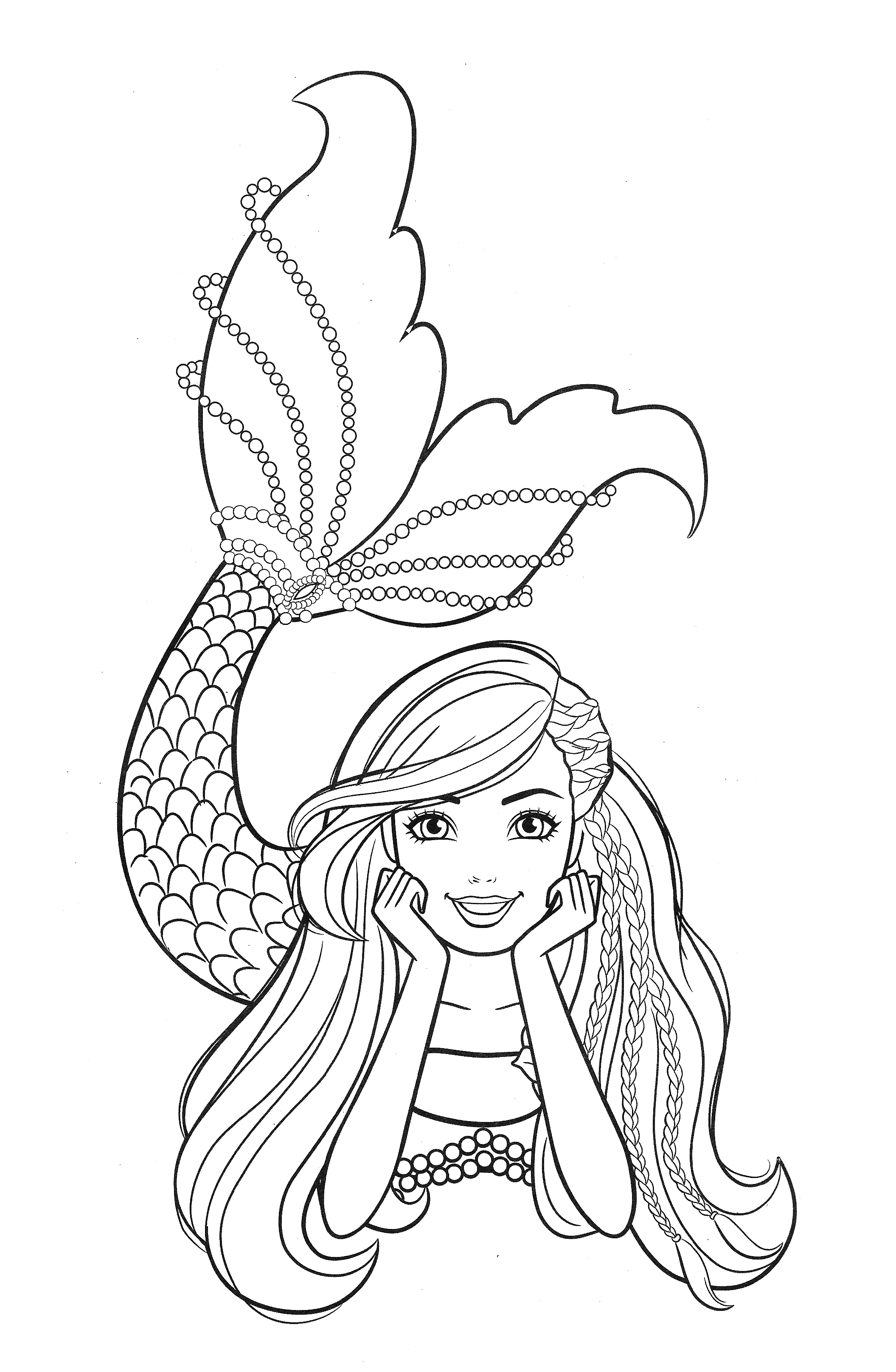 creative mermaid free coloring pages for kids printable jpg