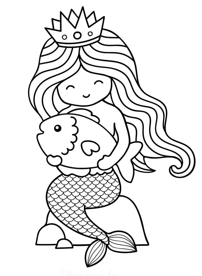 creative mermaid free coloring pages for kids printable jpg