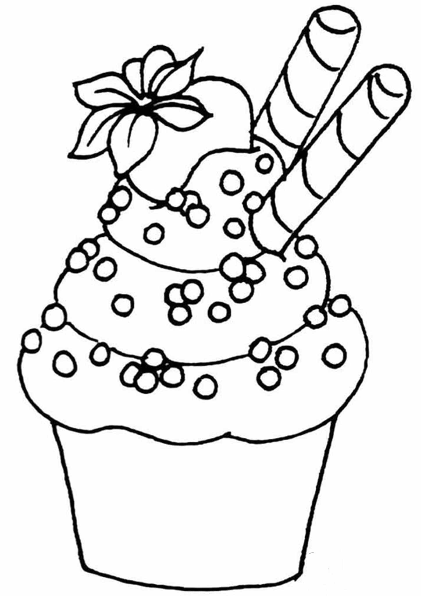 delicious cupcake coloring pages printable jpg