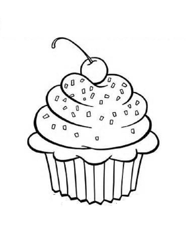 delicious cupcake coloring pages printable jpg