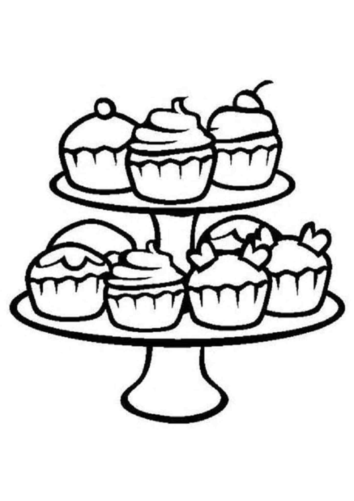 delicious cupcake coloring pages printable jpg