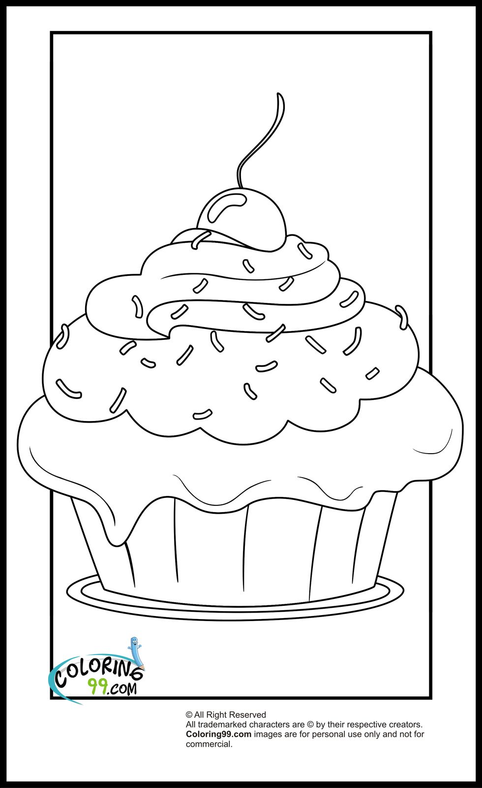 delicious cupcake coloring pages printable jpg