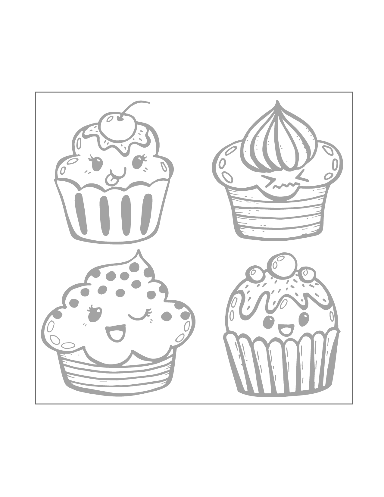 95 Delicious Cupcake Coloring Pages Printable 23