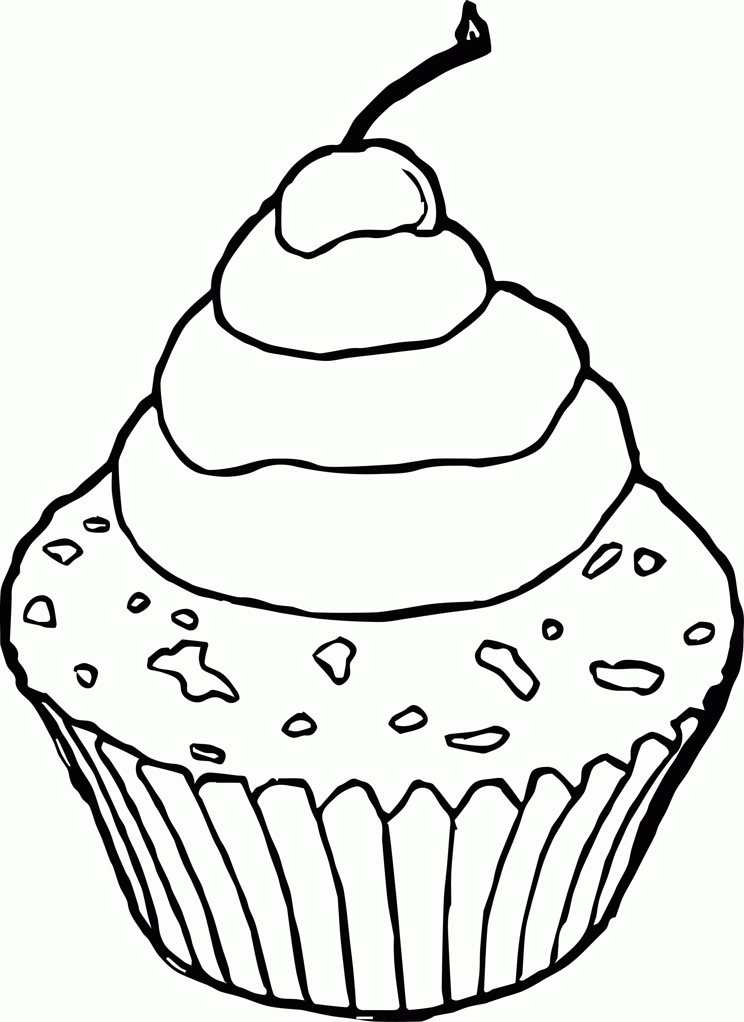 delicious cupcake coloring pages printable jpg