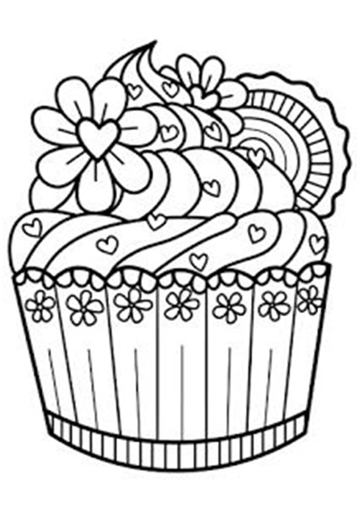 delicious cupcake coloring pages printable jpg