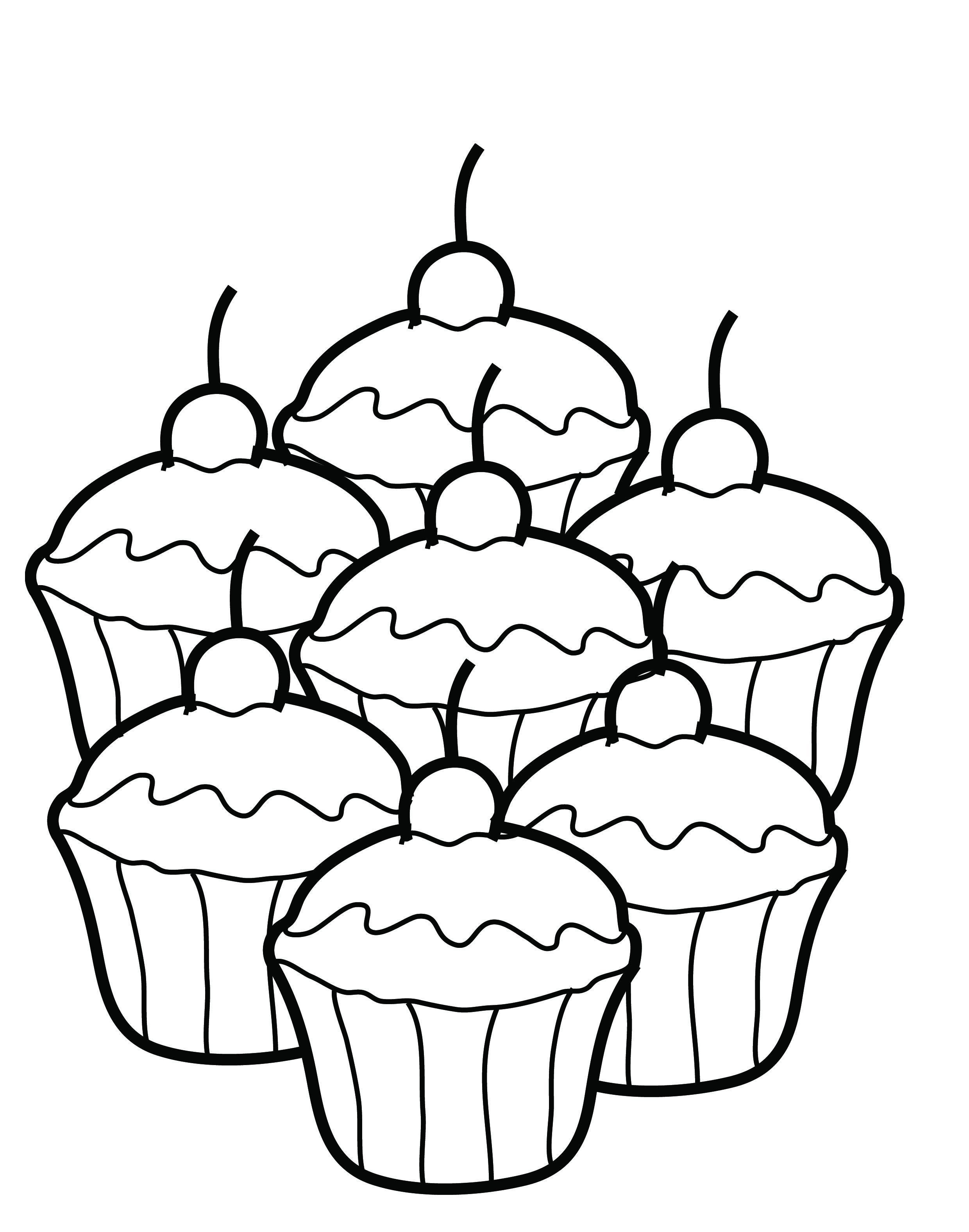 delicious cupcake coloring pages printable jpg