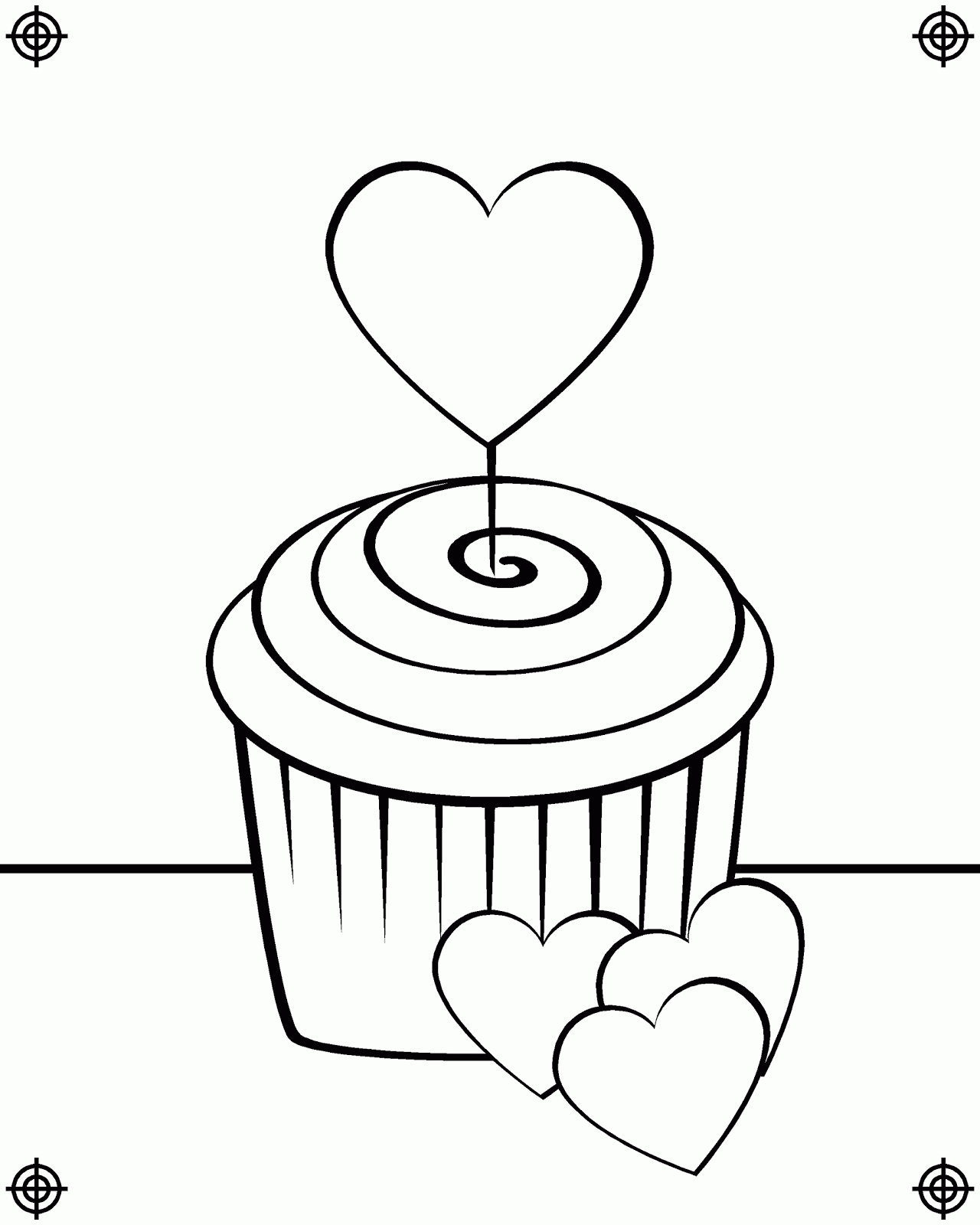 delicious cupcake coloring pages printable jpg