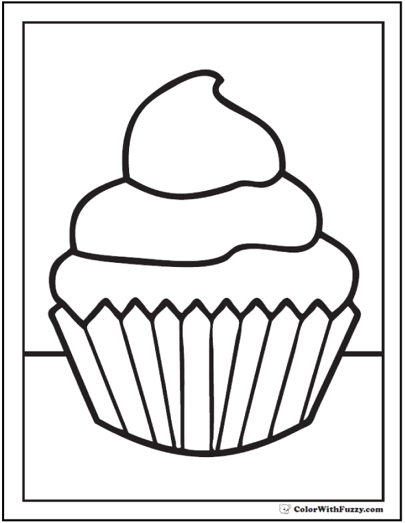 delicious cupcake coloring pages printable jpg