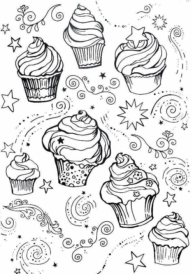 delicious cupcake coloring pages printable jpg