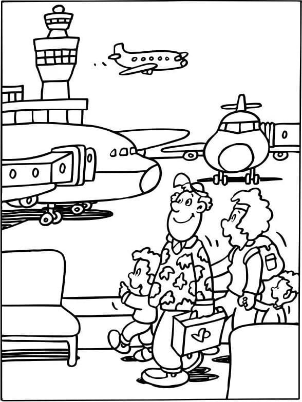 airport coloring page printable jpg