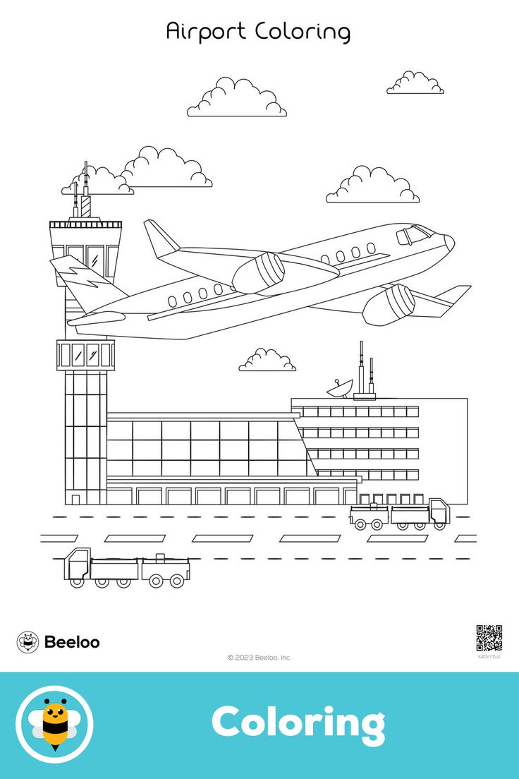 airport coloring page printable jpg