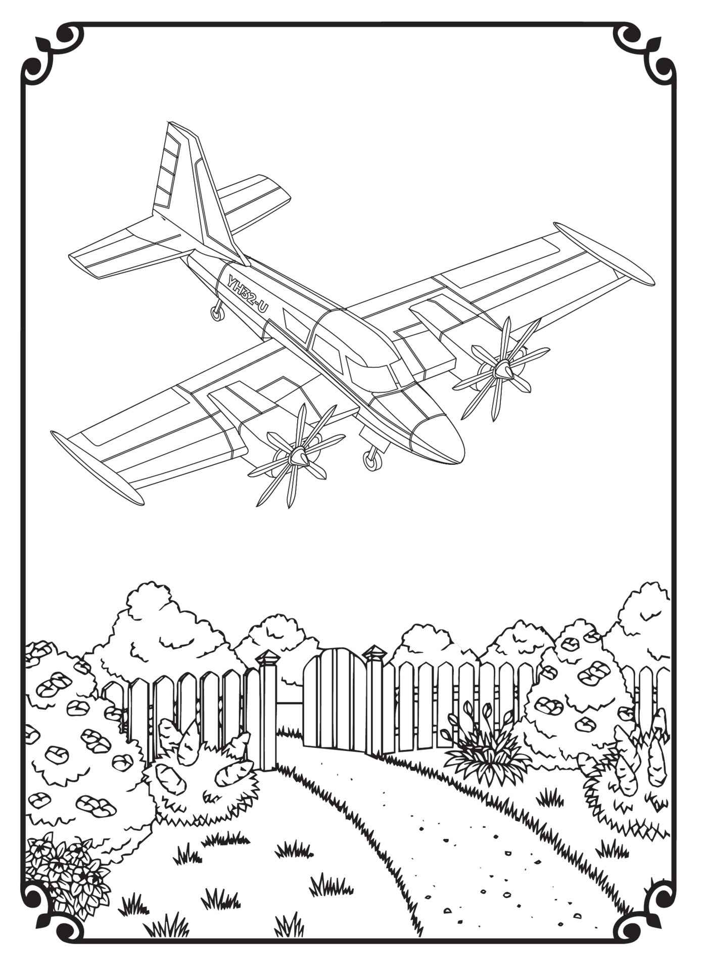 airport coloring page printable jpg