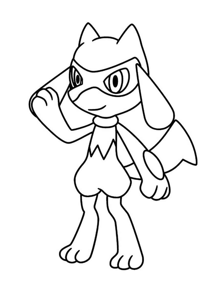 riolu coloring page printable jpg