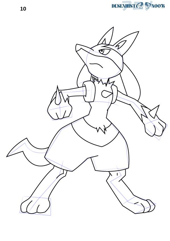 riolu coloring page printable jpg