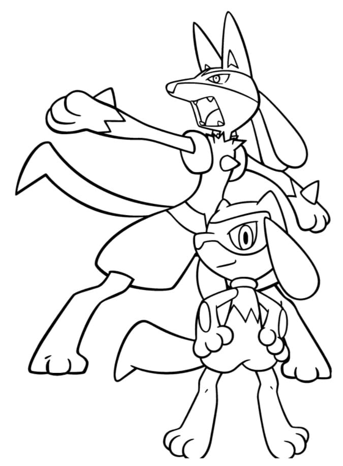 riolu coloring page printable jpg