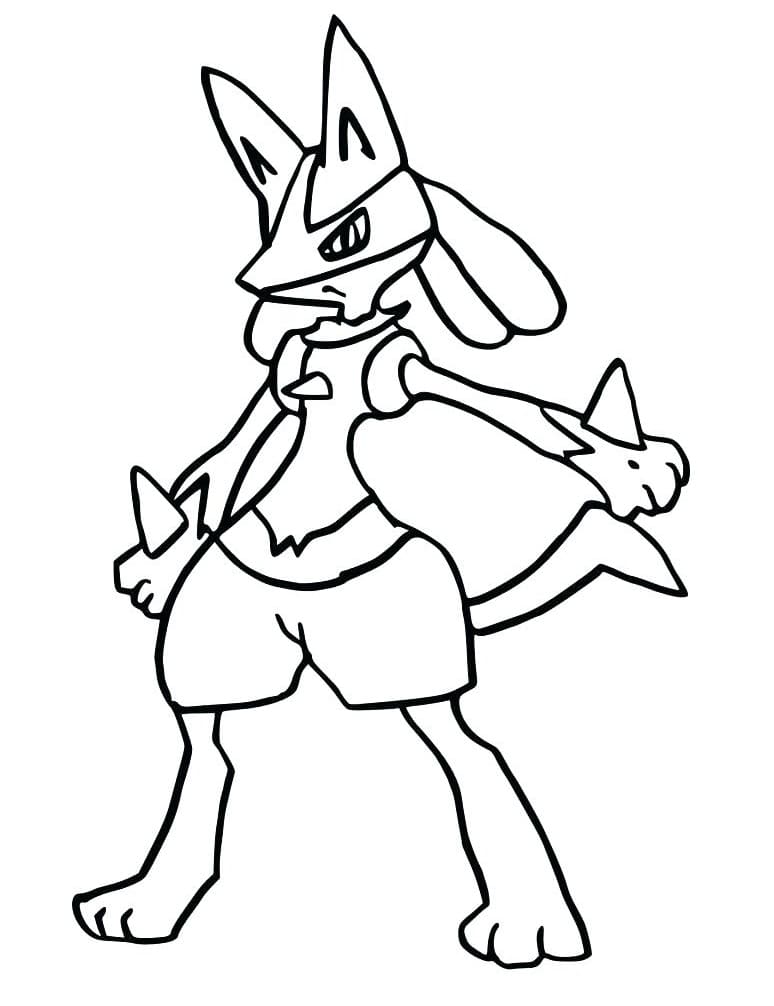 riolu coloring page printable jpg