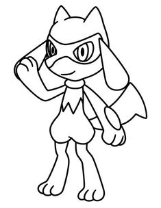 riolu coloring page printable jpg