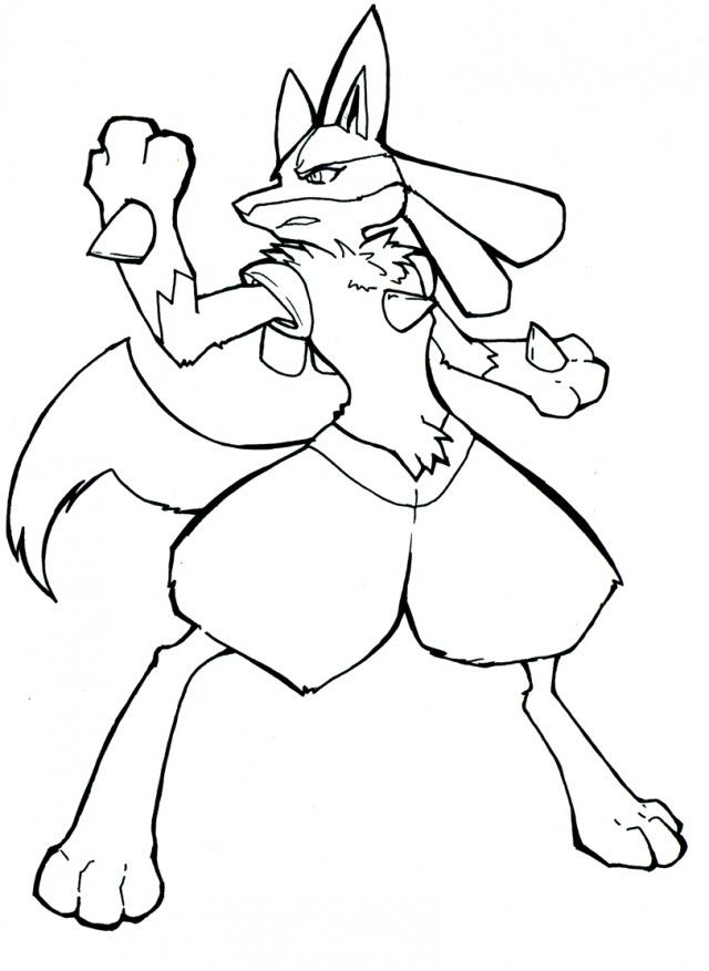 riolu coloring page printable jpg