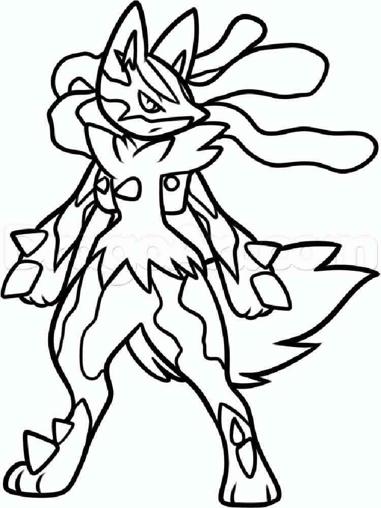 riolu coloring page printable jpg